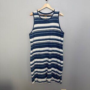 POLO RALPH LAUREN blue stripe cotton tank dress size XL